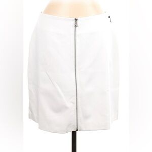 NWT Bebe Women’s Elegant White Zip Up Mini Skirt